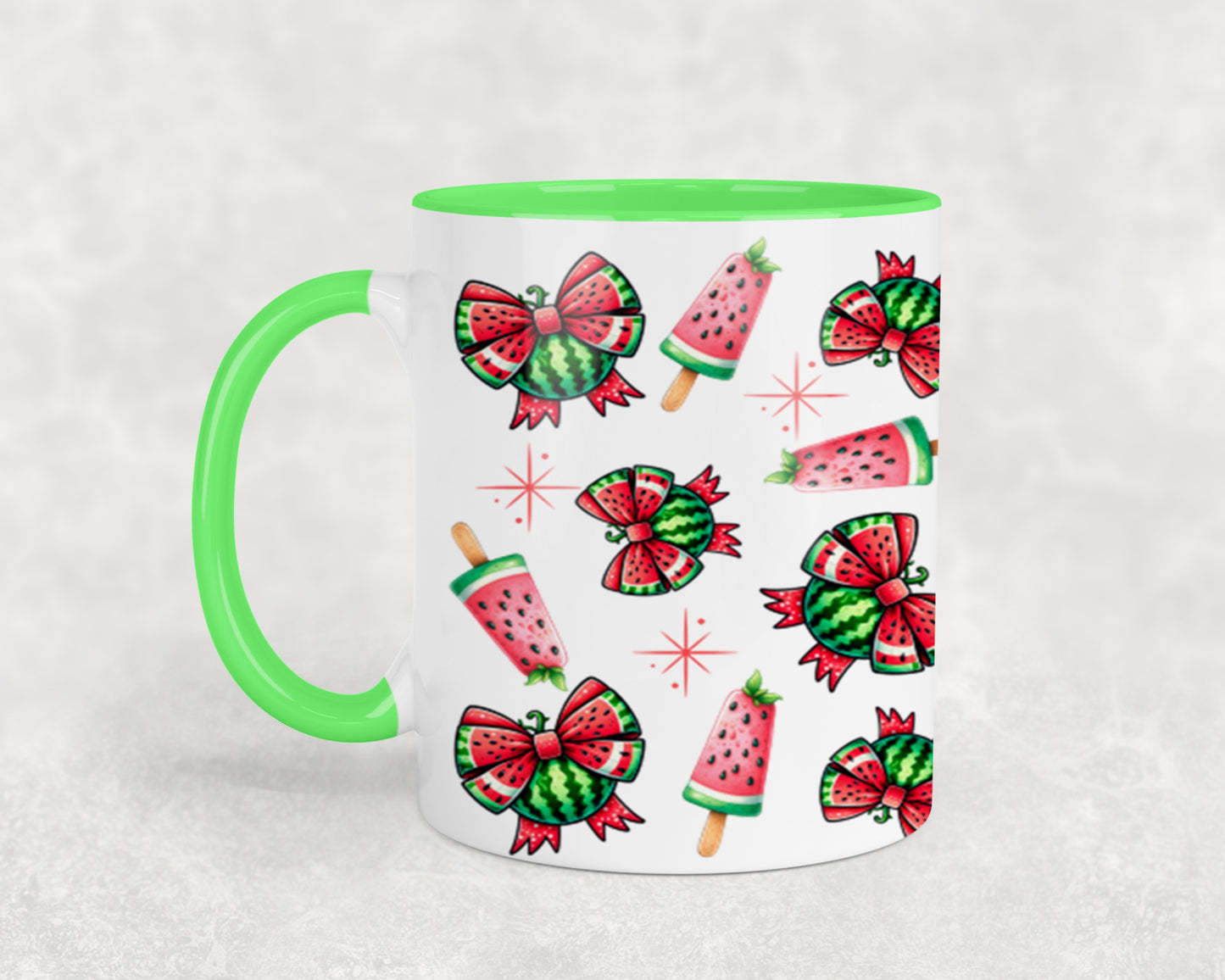 Summer Vibes Watermelon Coquette Bow-10672 - mugs