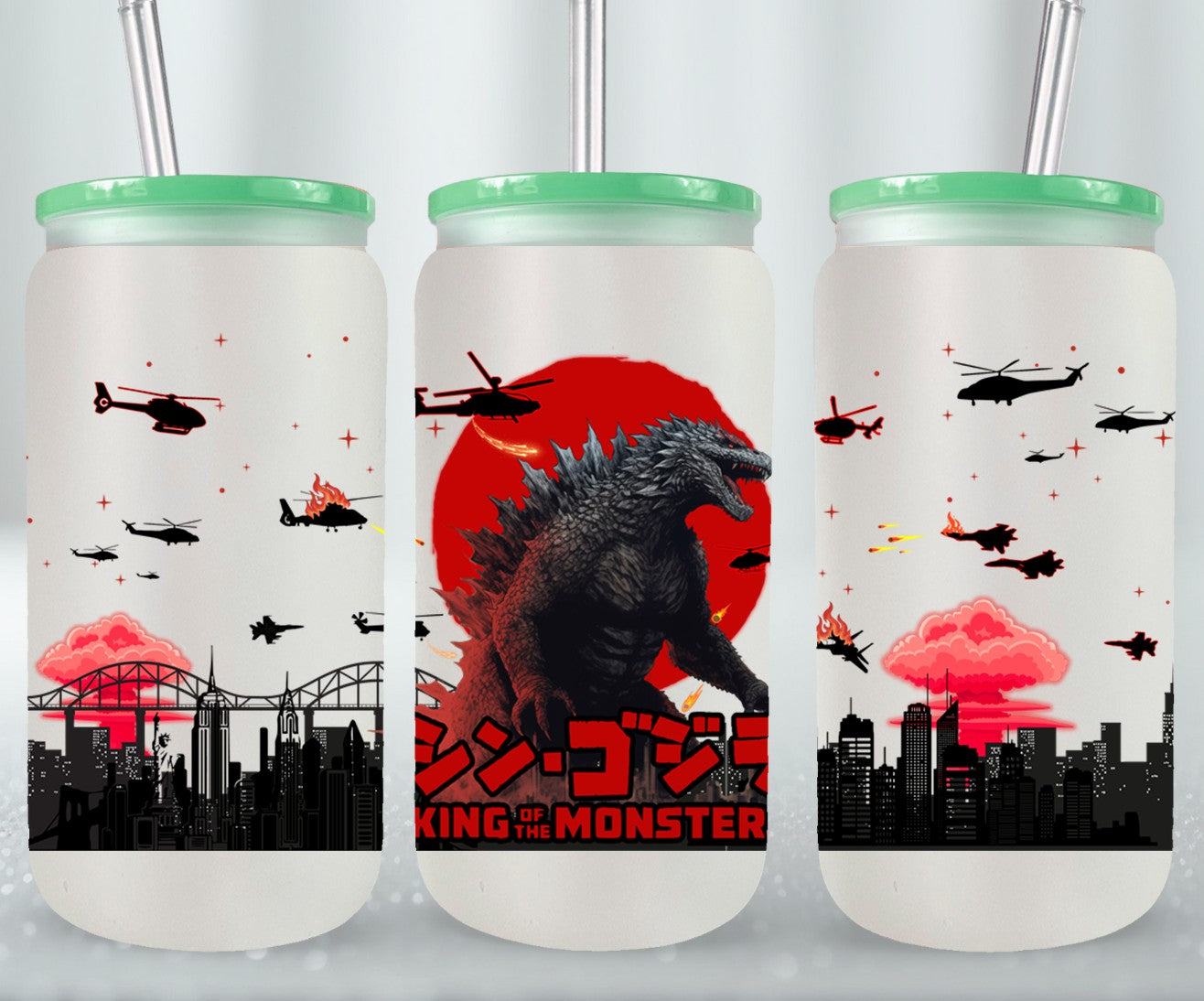 Godzilla - glass can