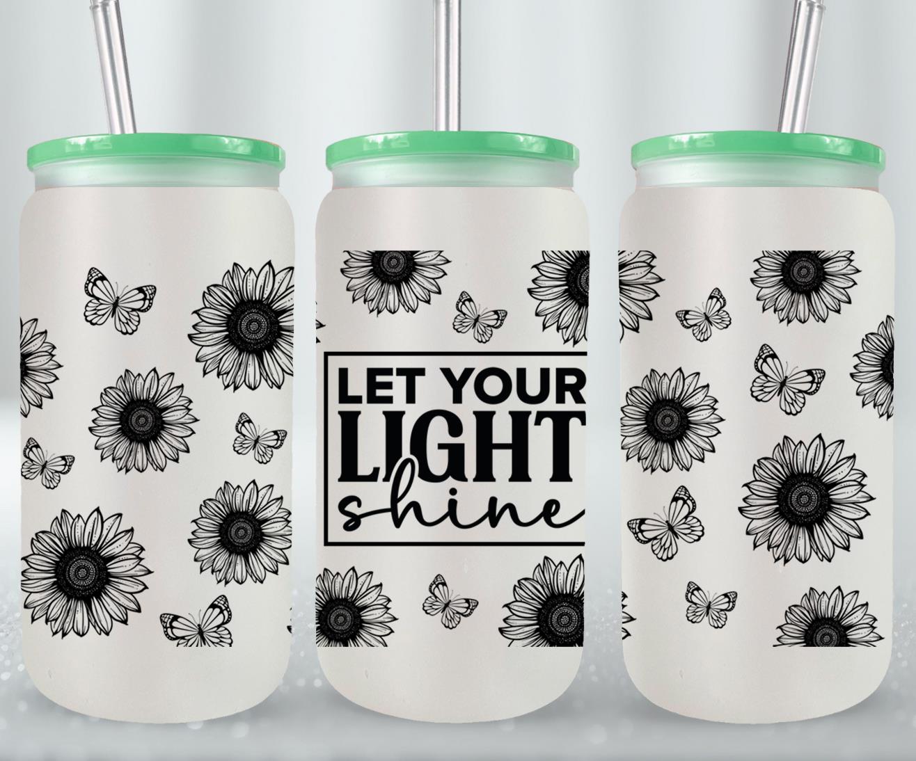 Let Your Light Shine - glass can