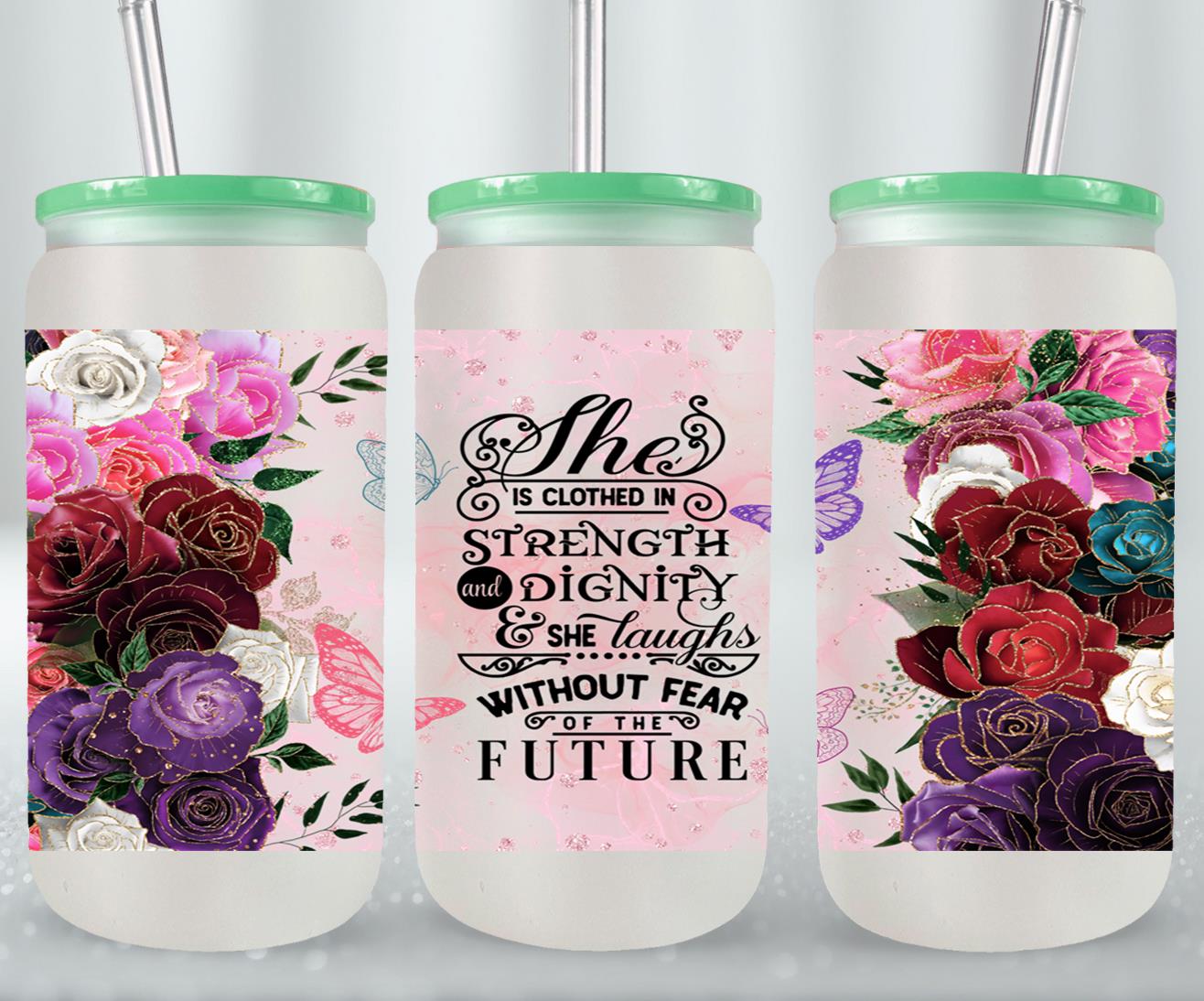 She Is Clothed In - glass can