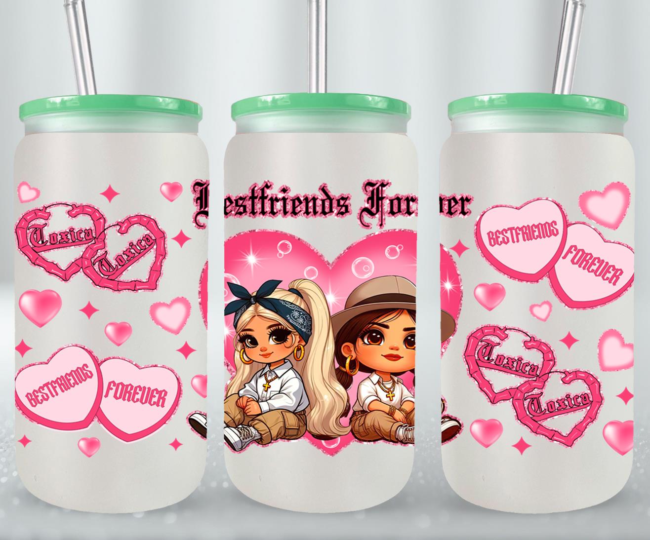 Best Friends Forever-10127 - glass can