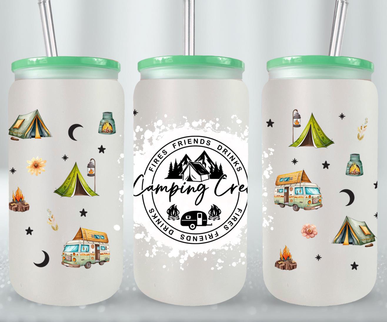 Adventure Camping - glass can
