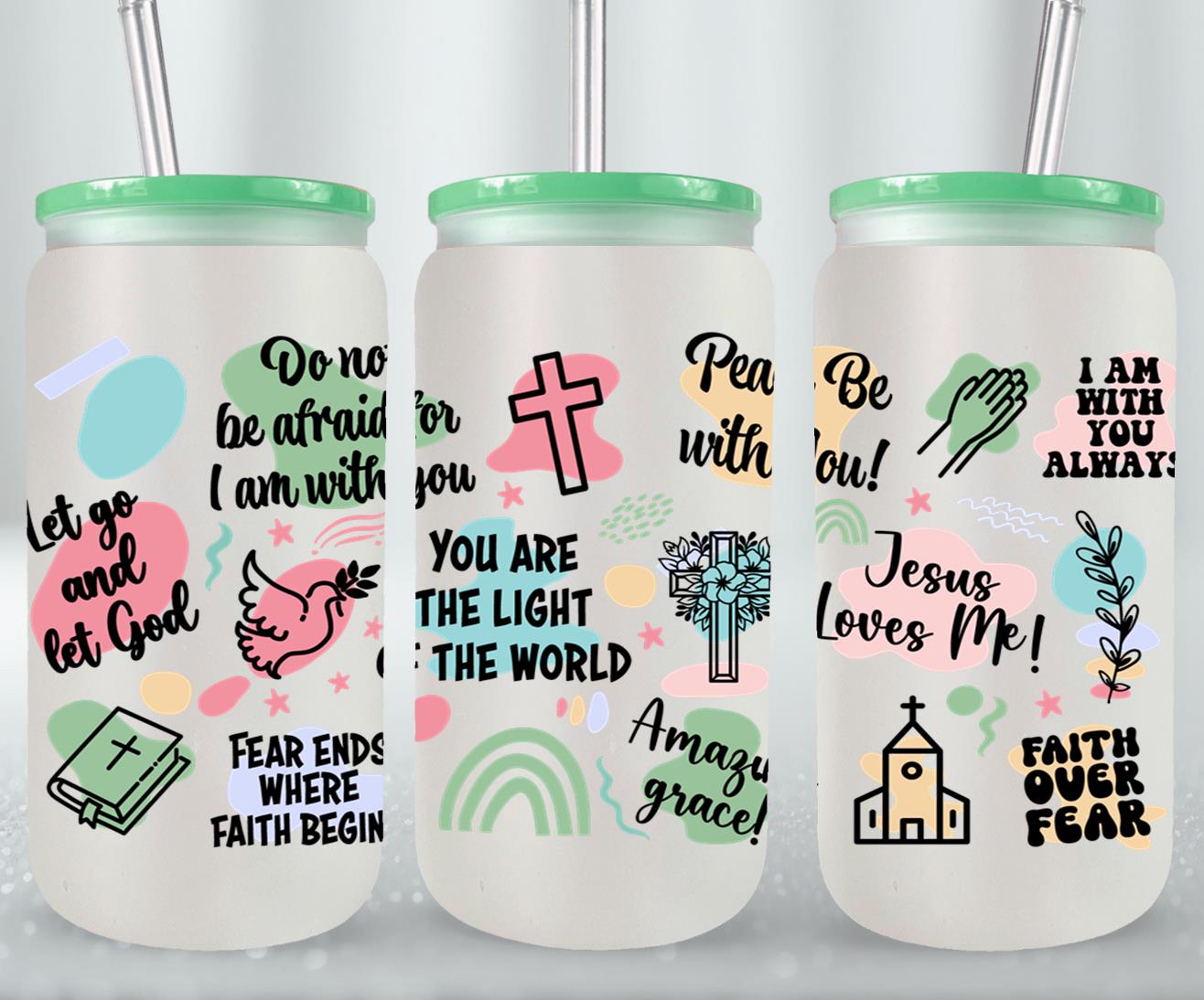 Christian Affirmations-10191 - glass can