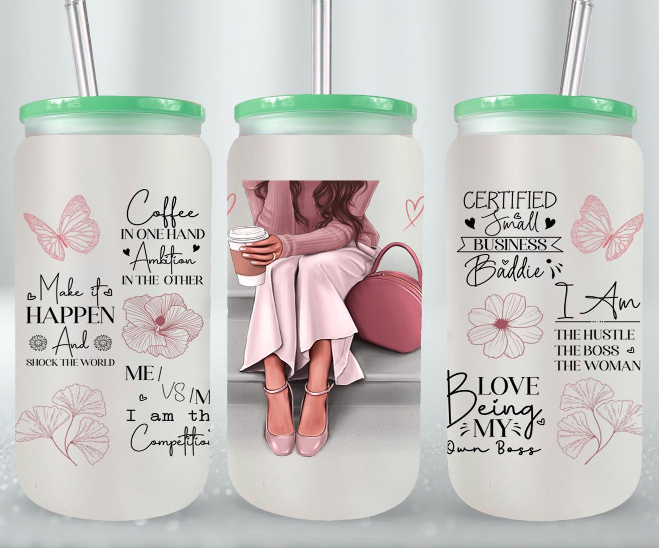 Girl Boss - glass can