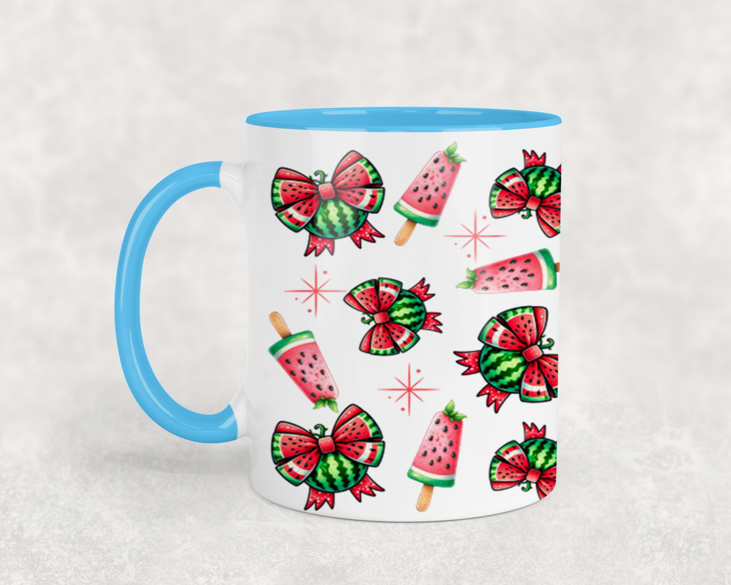 Summer Vibes Watermelon Coquette Bow-10672 - mugs