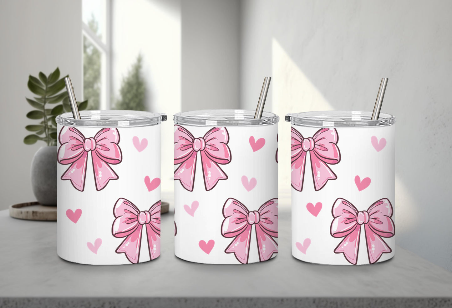 Pink Bow-9988 - tumbler