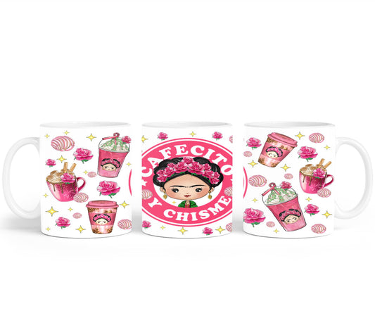 Cafecito y Chisme Mexican Girl-10058 - mugs
