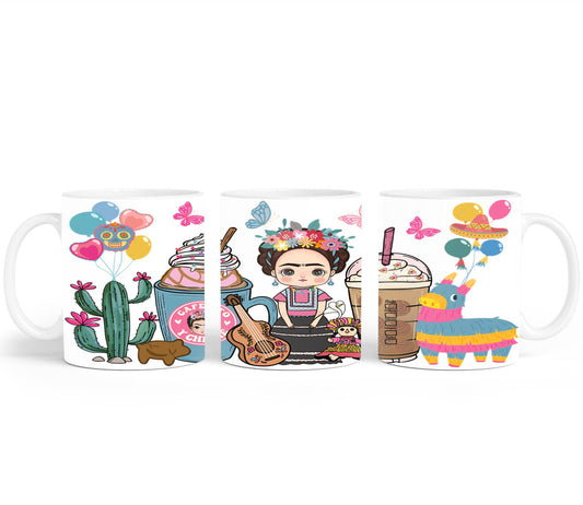 Cafecito y Chisme Mexican Girl-10057 - mugs