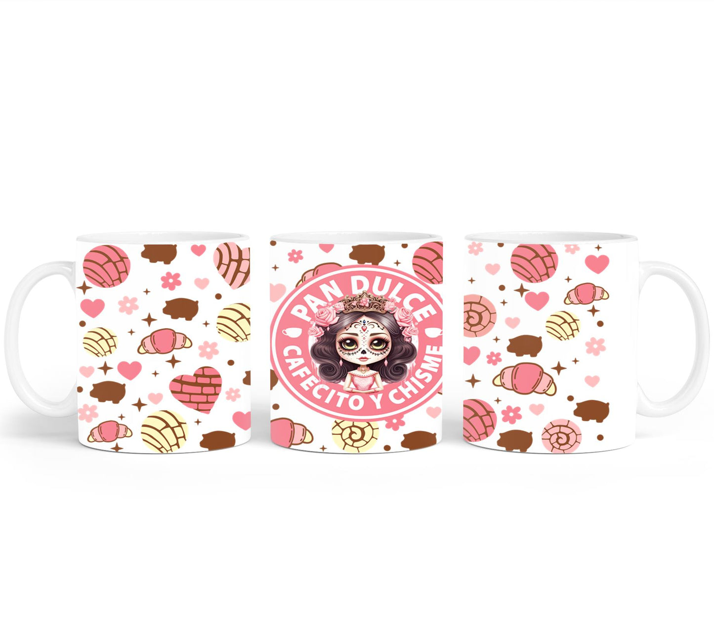 Cafecito y Chisme Dia de Muertos-10046 - mugs