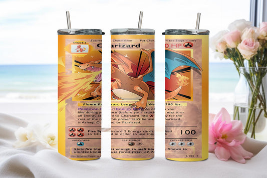 Pokemon Charizard Card-8038 - tumbler