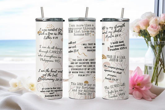 Christian Bible Verse Affirmations-8546 - tumbler