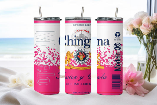 Chingona Toxica y Chula Pink-8485 - tumbler