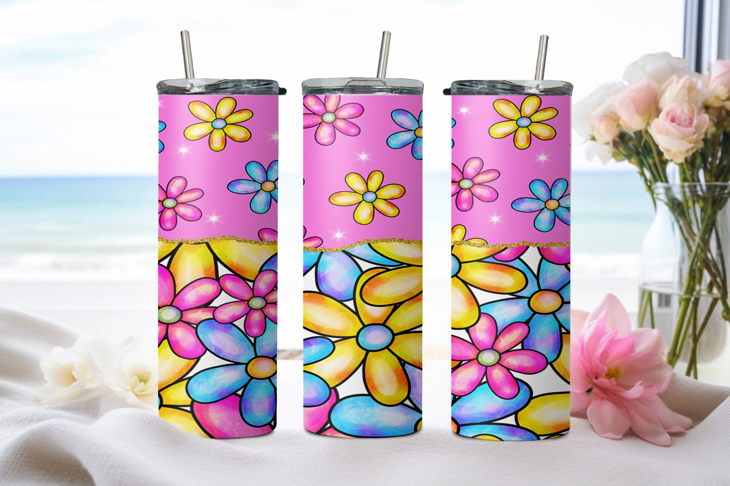 Bubble Gum FLowers-10566 - tumbler
