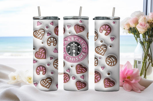 Cafecito y Chisme Inflated 3D-8445 - tumbler