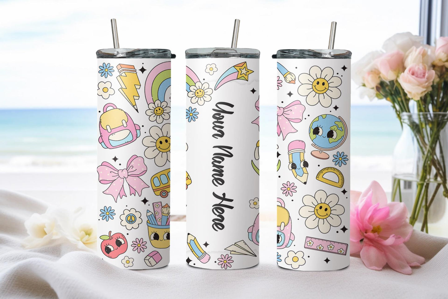 Personalized Back to School-8095 - tumbler