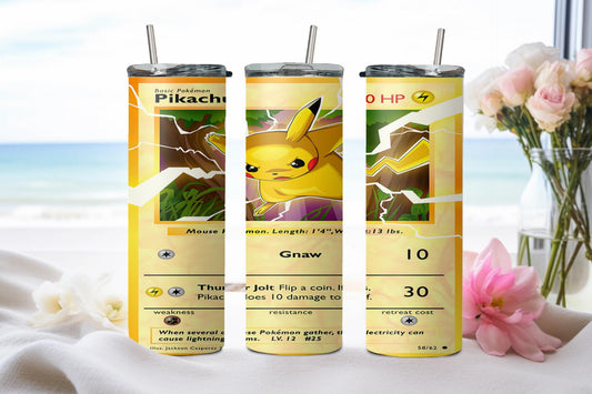 Pokemon Pikachu Card-8046 - tumbler
