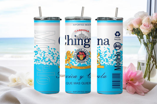 Chingona Toxica y Chula Blue-8484 - tumbler