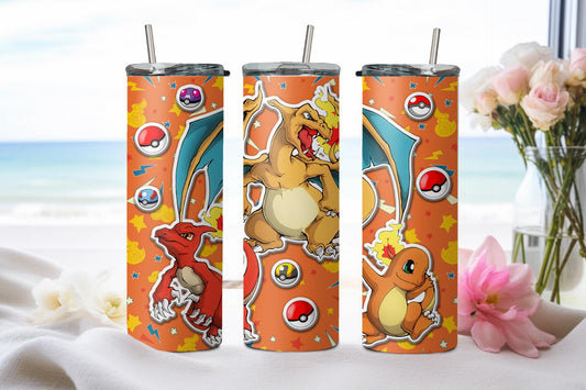 Charmander, Charmeleon, Charizard-8055 - tumbler