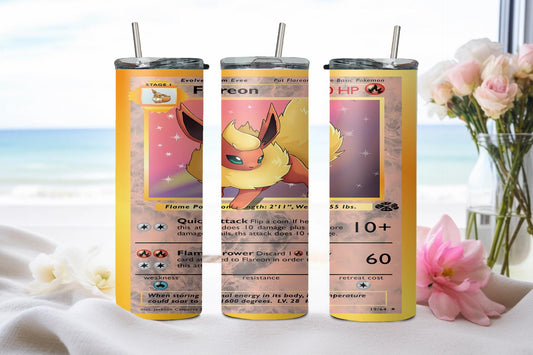 Pokemon Flareon Card-8041 - tumbler