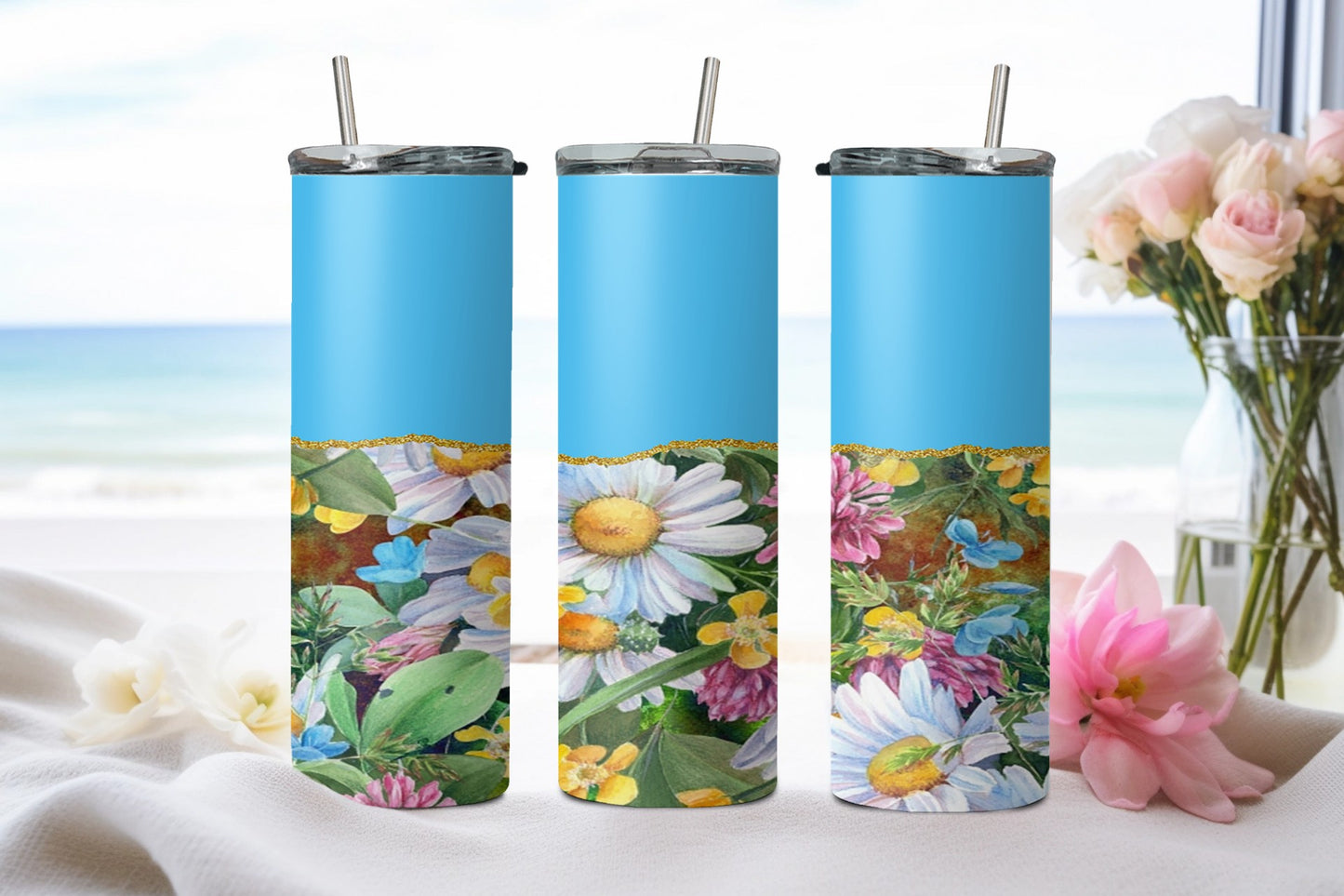 Blue Daisy-10564 - tumbler