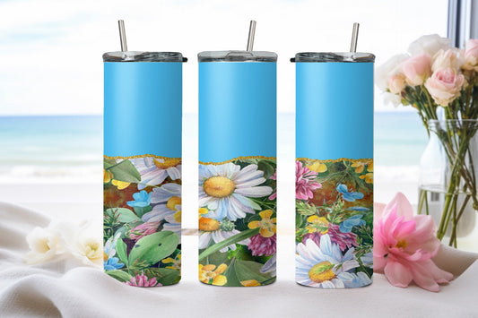 Blue Daisy-10564 - tumbler
