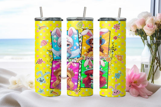 Elsa, Belle, Rapunzel, Ariel-8915 - tumbler