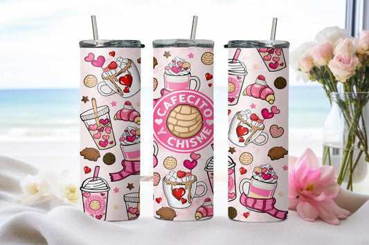Pink Valentines Cafecito y Chisme-8472 - tumbler