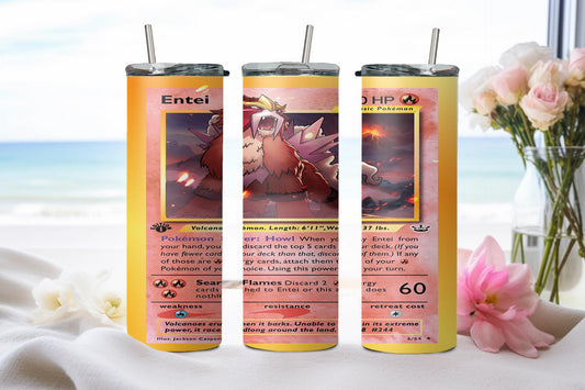 Pokemon Entei Card-8040 - tumbler