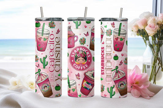 Cafecito y Chisme Mexican Girl-8441 - tumbler