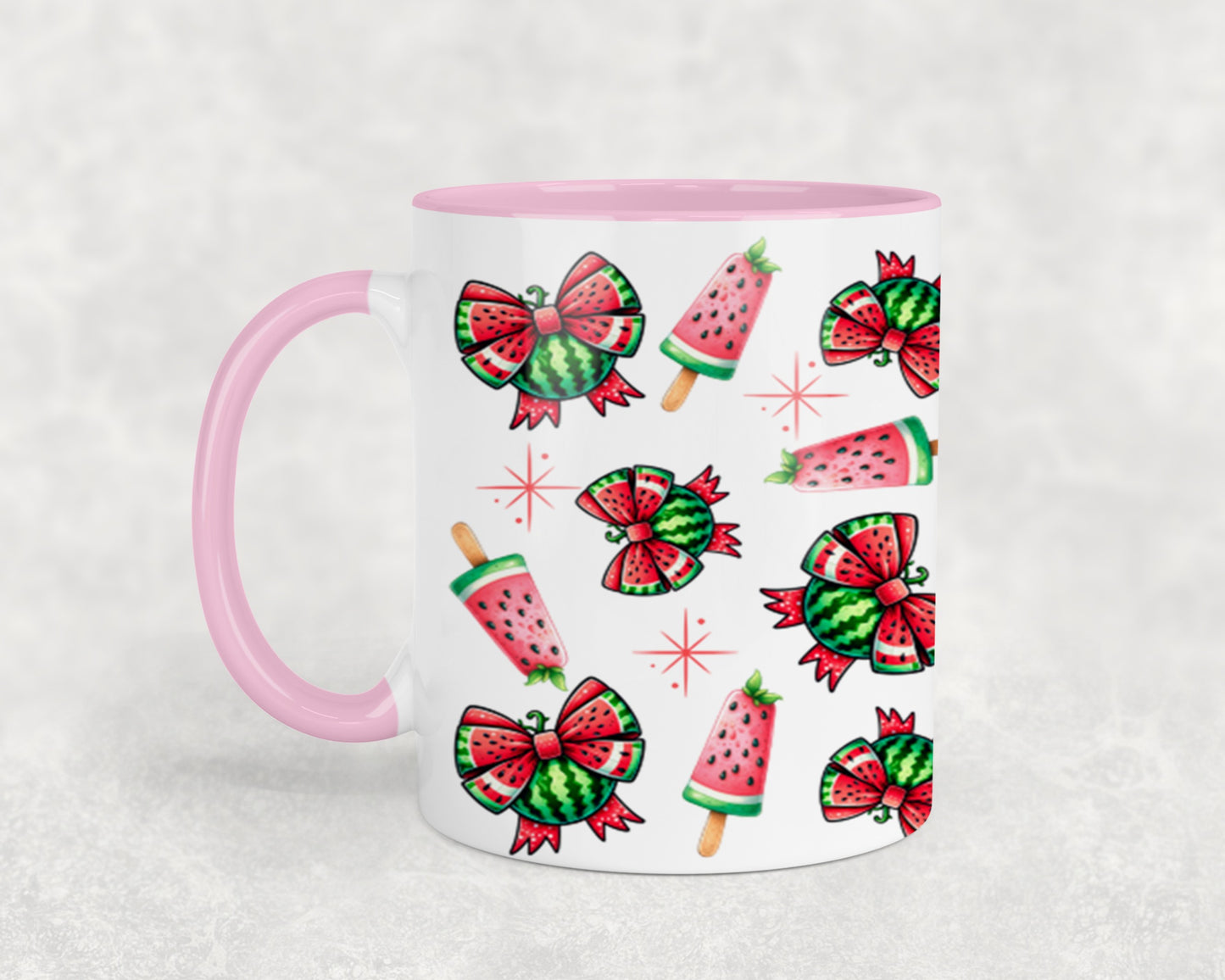 Summer Vibes Watermelon Coquette Bow-10672 - mugs