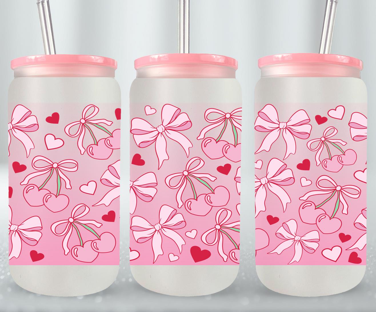Coquette Cherry Bow-10248 - glass can
