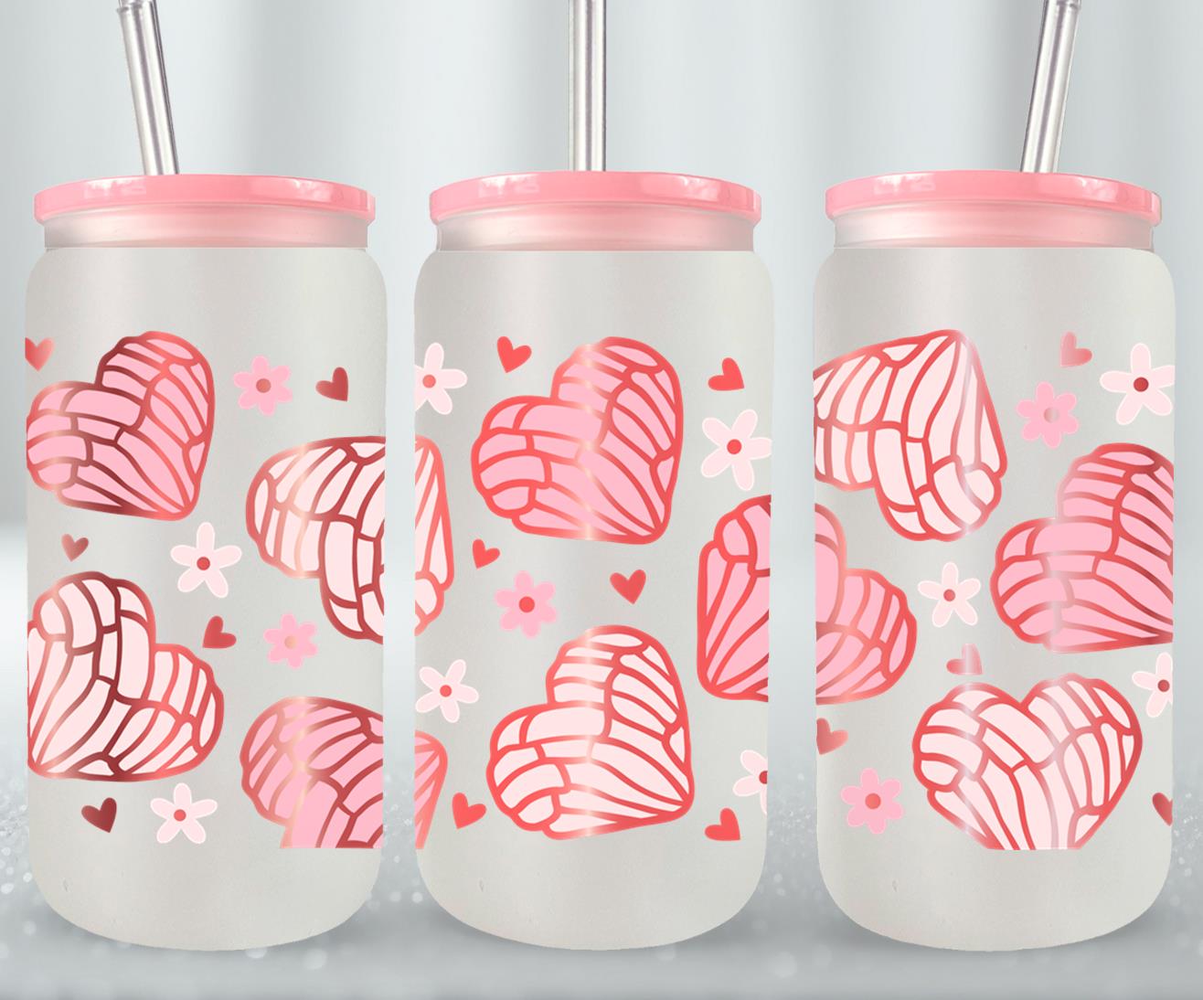Concha Heart-10097 - glass can
