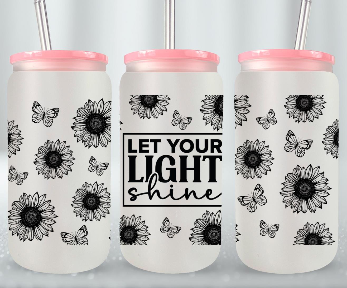 Let Your Light Shine - glass can
