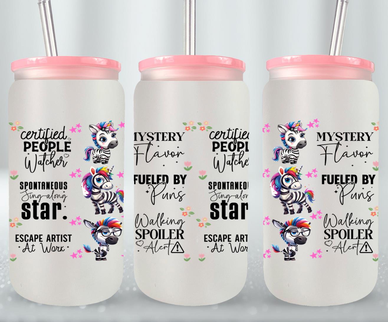 Fueled By Puns - glass can
