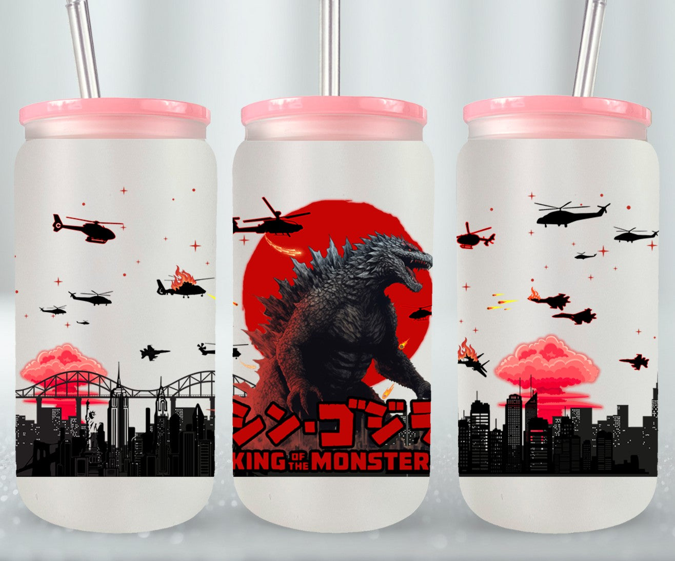 Godzilla - glass can