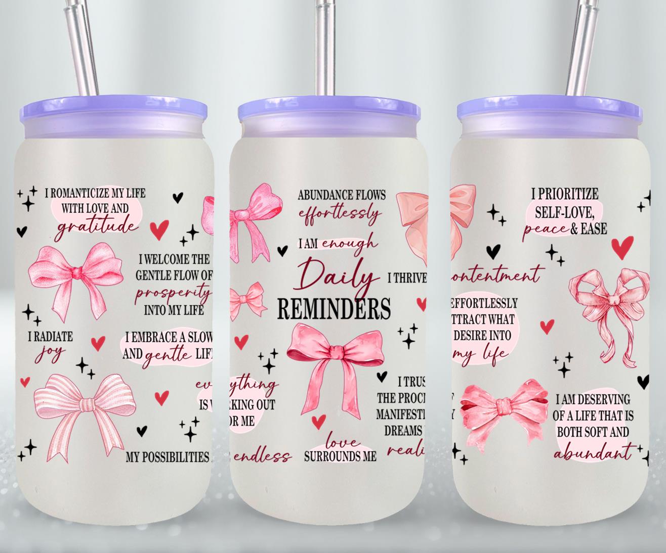 Coquette Daily Reminders-10250 - glass can