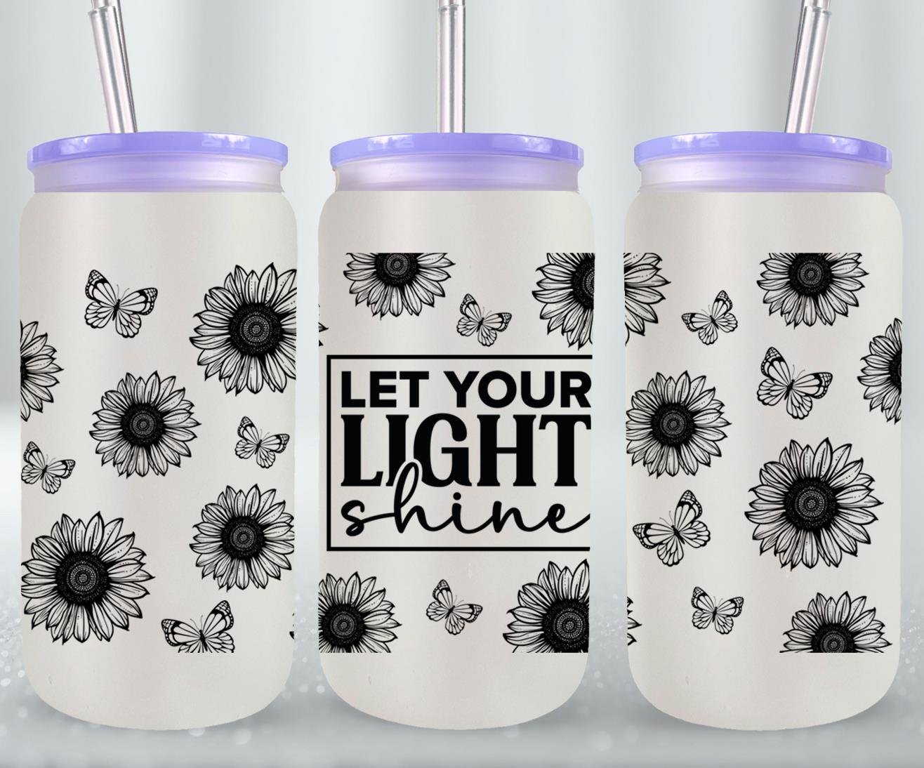 Let Your Light Shine - glass can