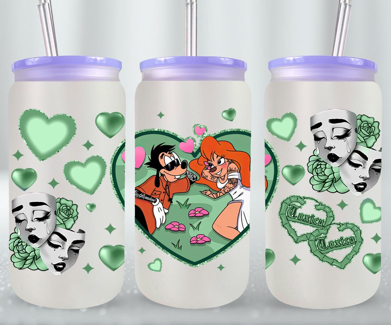 Cholos Cartoon-10165 - glass can
