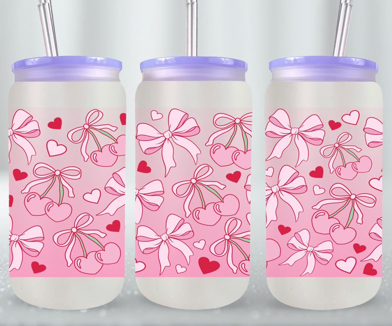 Coquette Cherry Bow-10248 - glass can