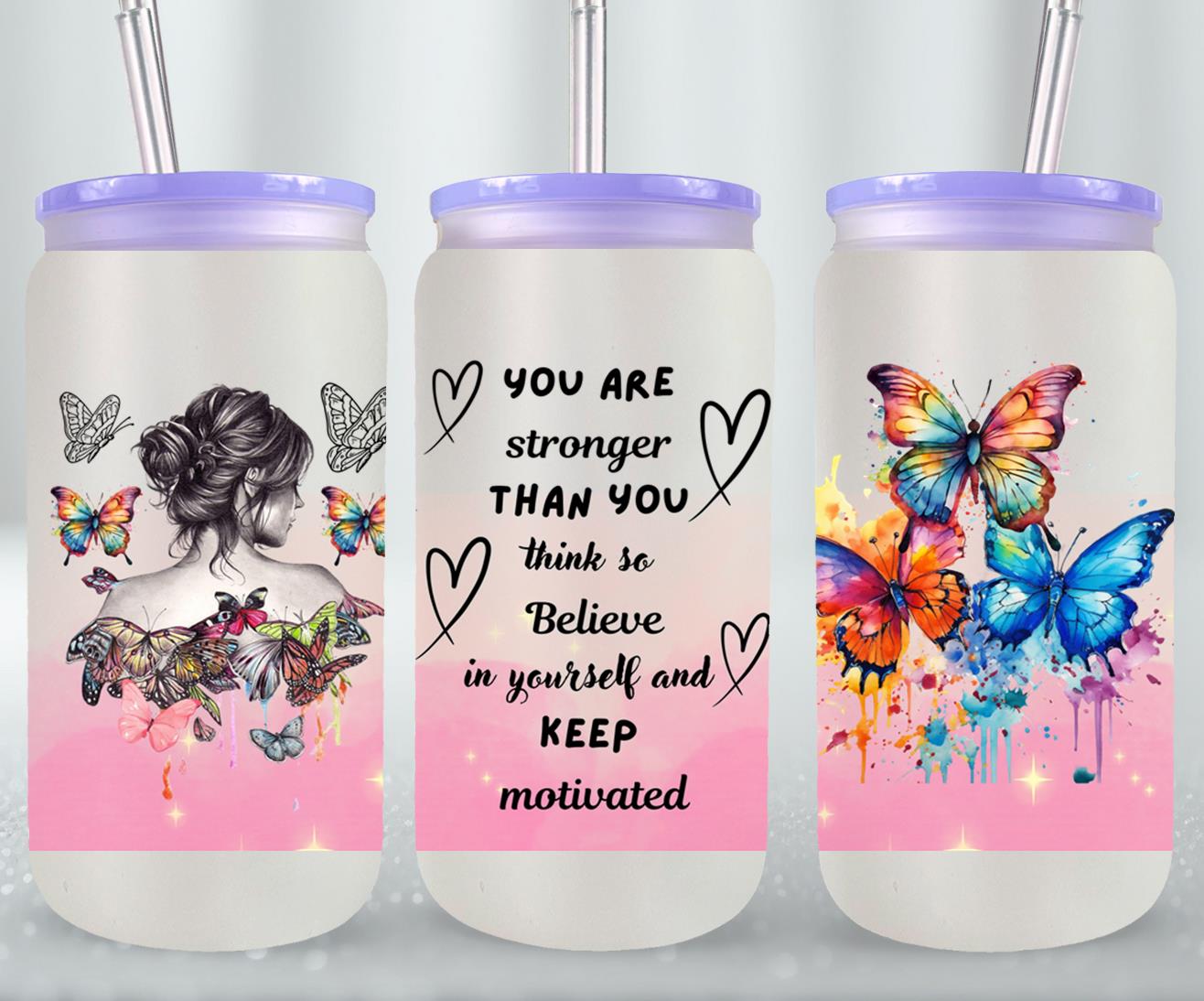You Are Stronger - glass can