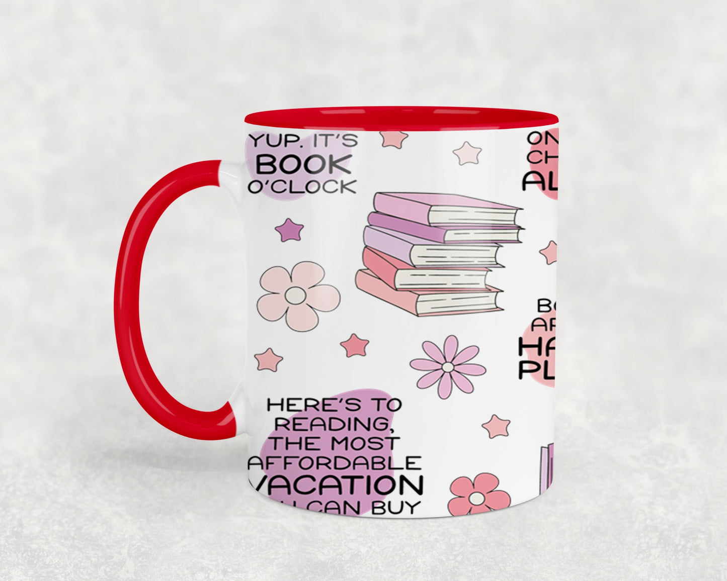 Floral Book Affirmation FULL-9975 - mugs