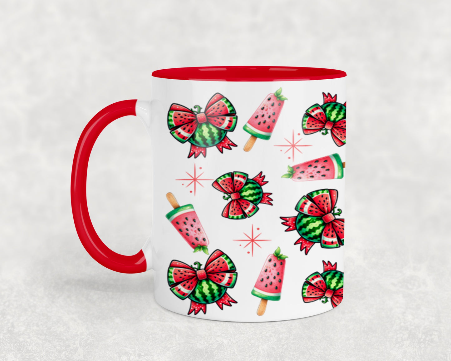 Summer Vibes Watermelon Coquette Bow-10672 - mugs