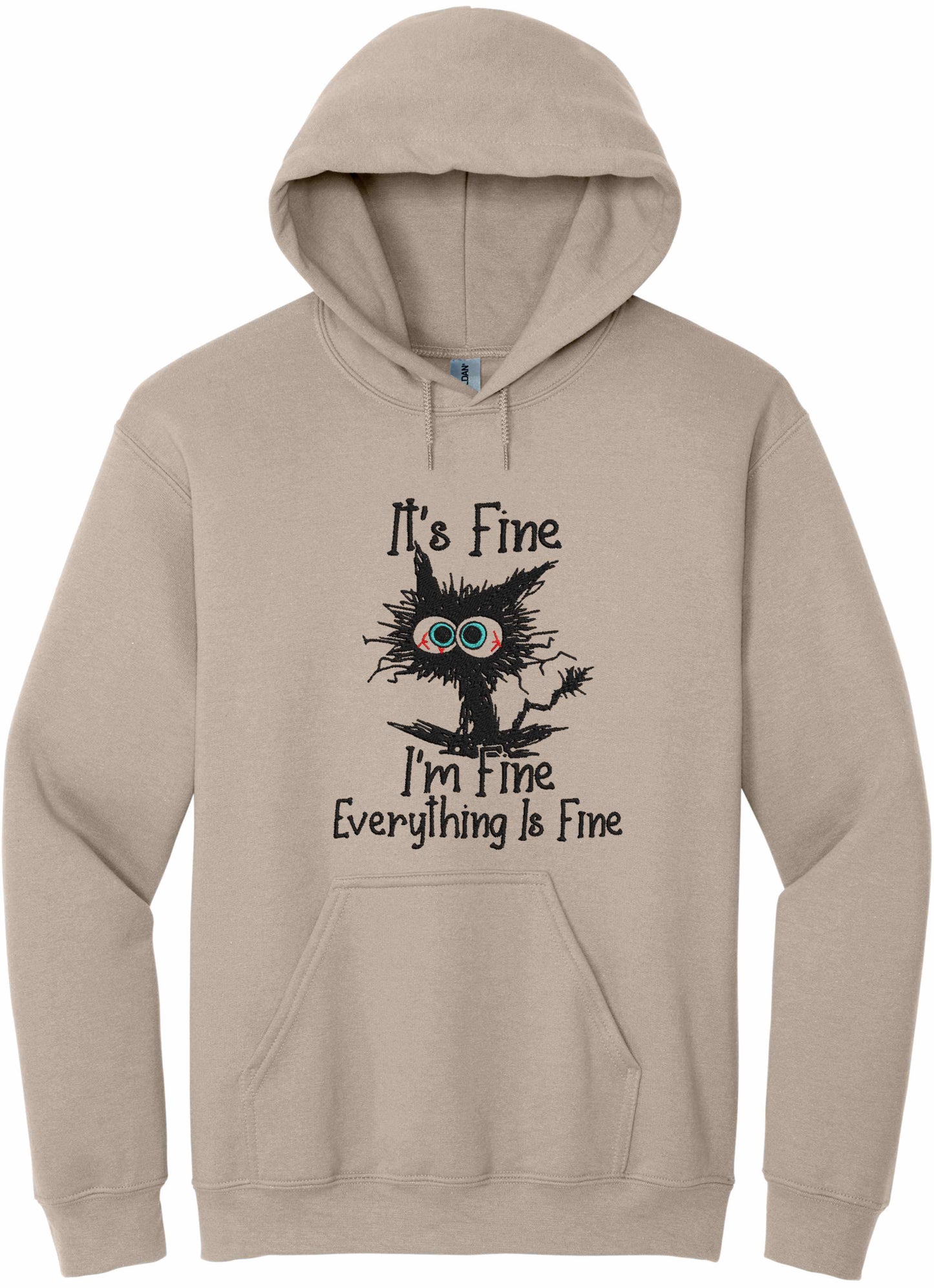 Embroidered I'm Fine-10774 - hoodie