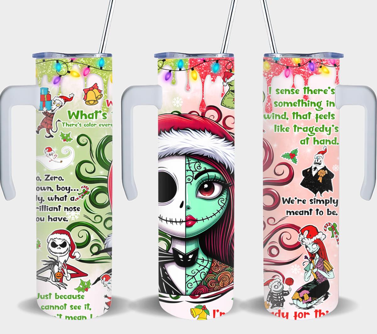 Skull Guy in Christmas - tumbler
