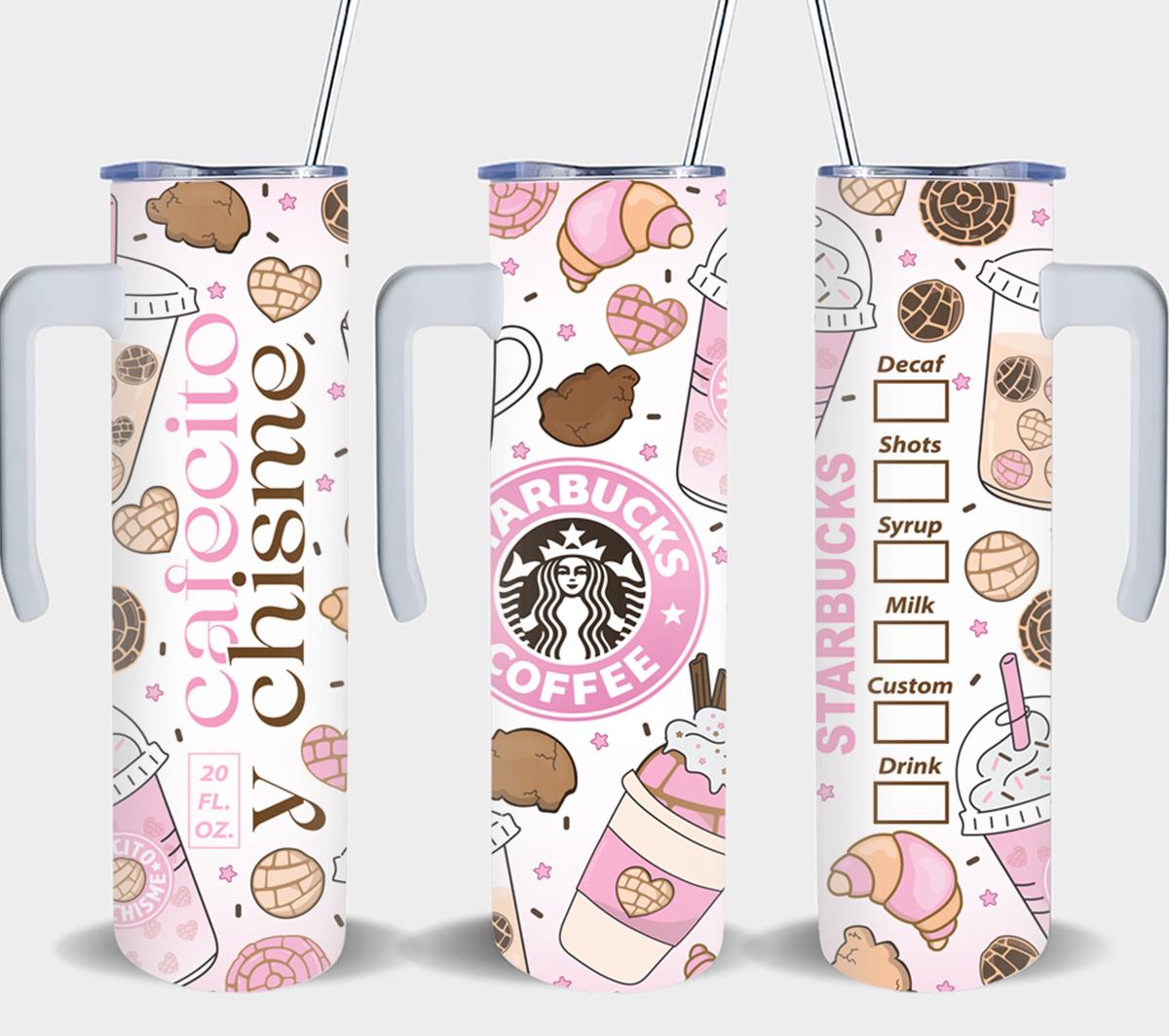 Cafecito y Chisme Pink-8474 - tumbler
