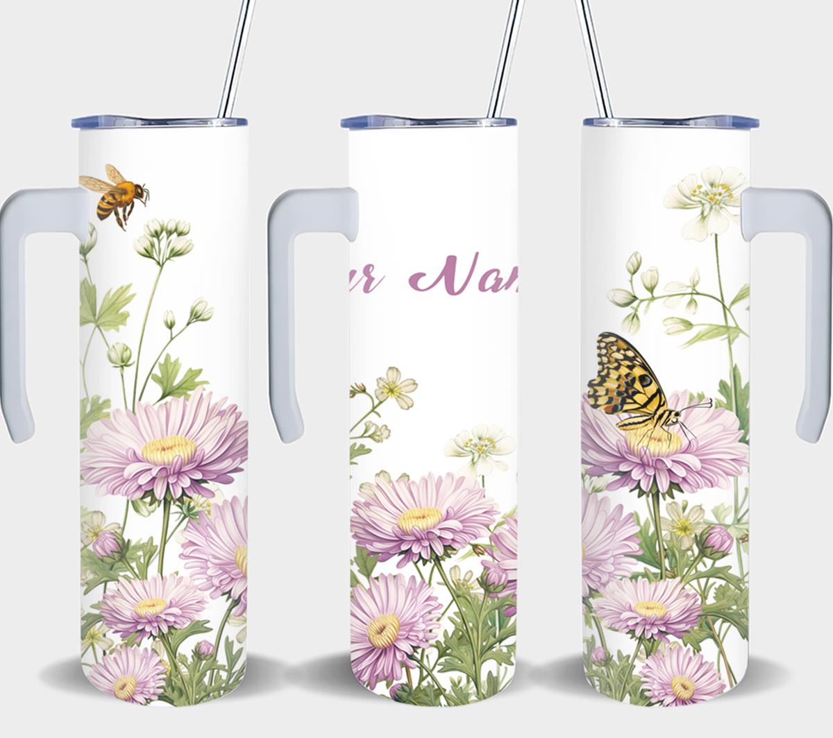 Personalized Birthday September Aster - tumbler