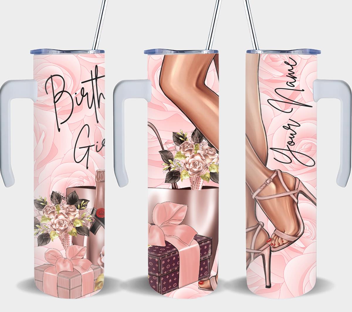 Personalized Birthday Girl - tumbler