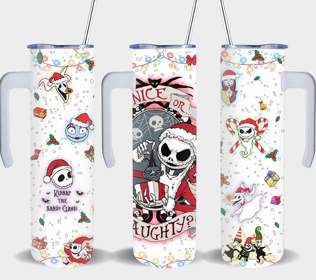 Skull Guy in Christmas - tumbler