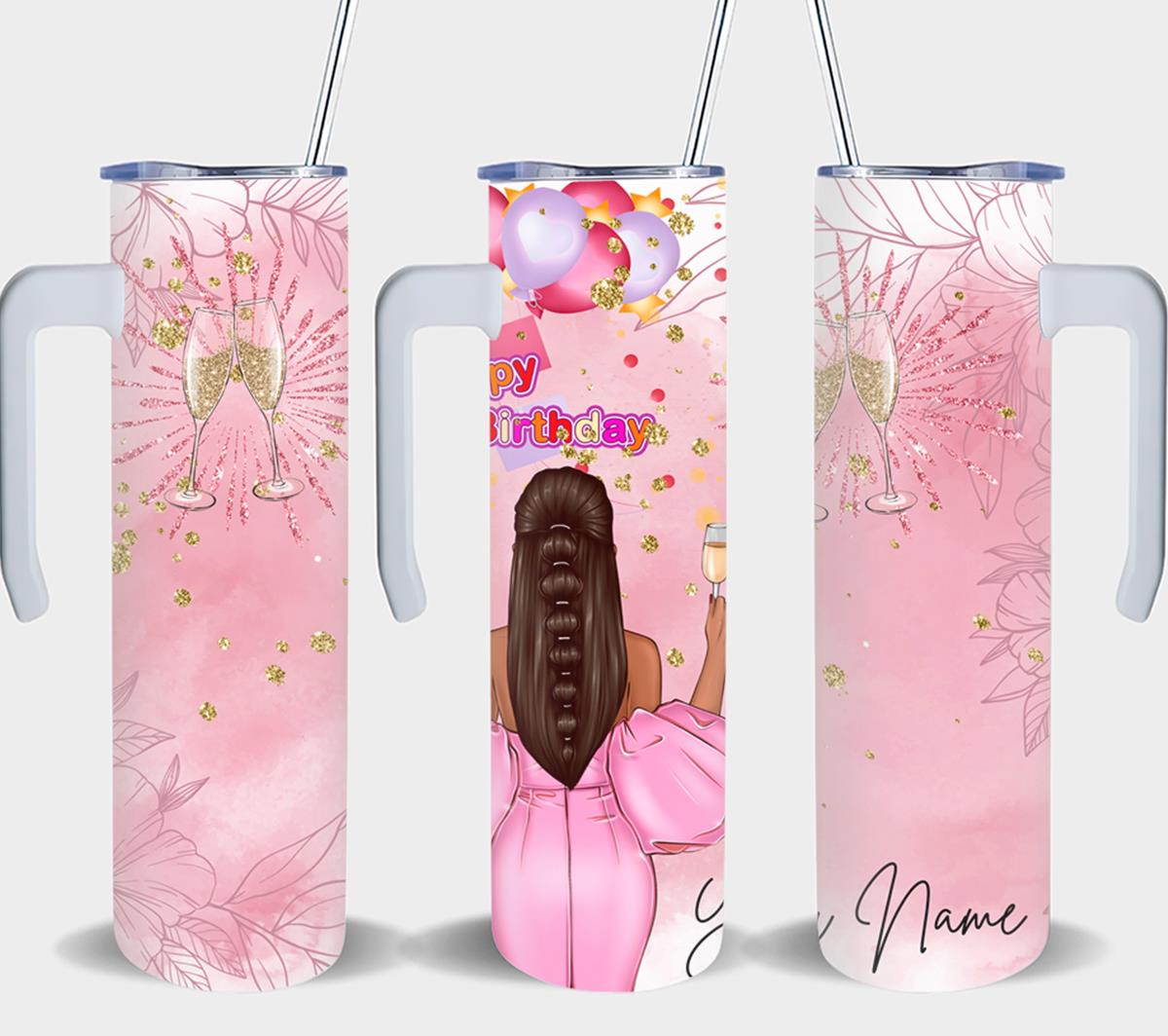 Personalized Happy Birthday - tumbler