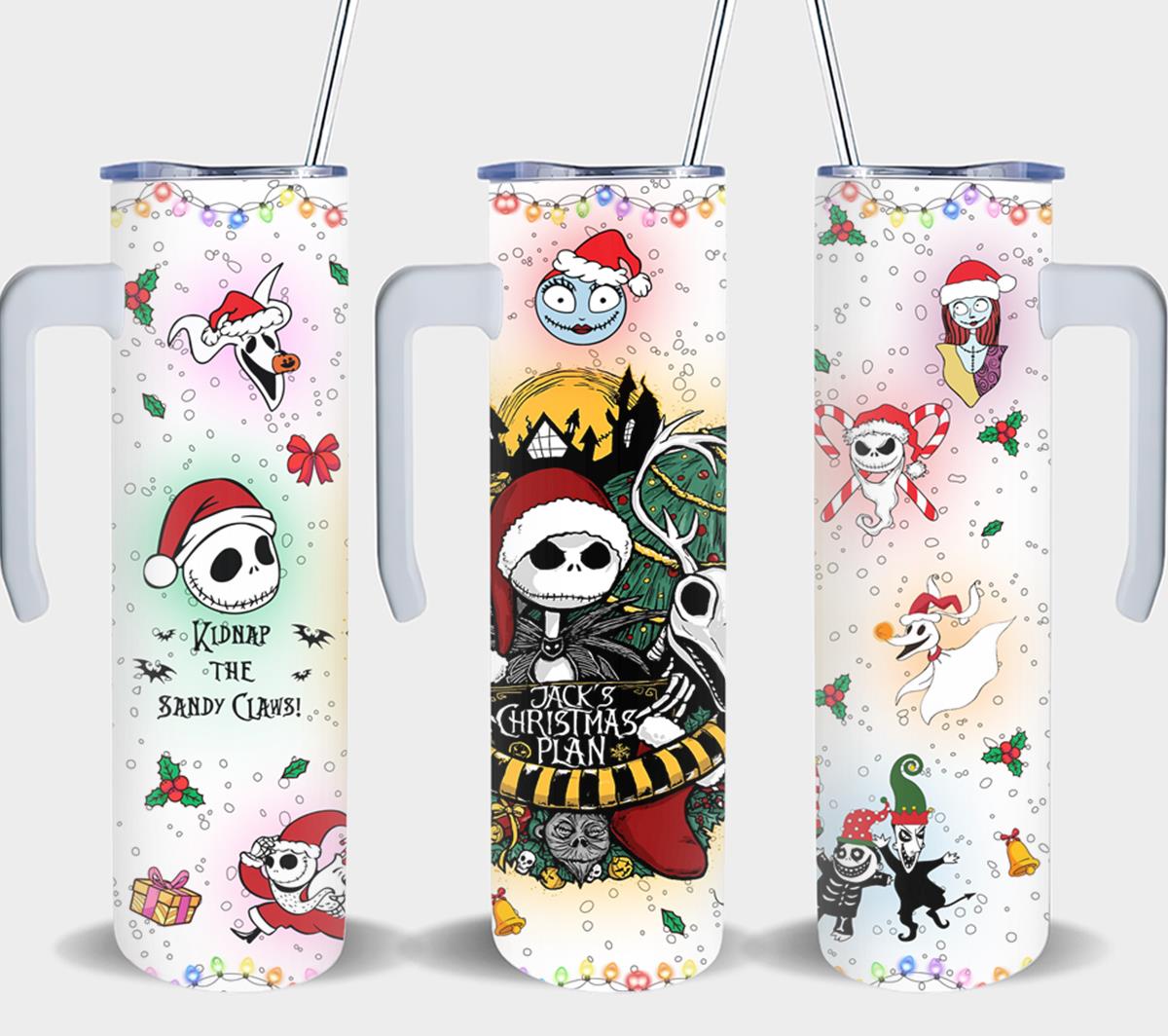 Skull Guy in Christmas - tumbler